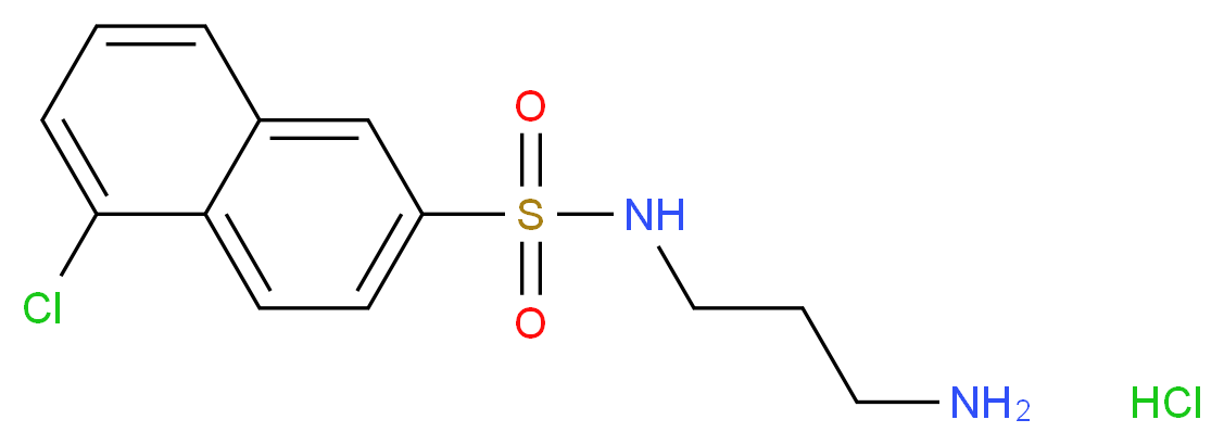 N-(3-aminopropyl)-5-chloronaphthalene-2-sulfonamide hydrochloride_分子结构_CAS_210049-20-0