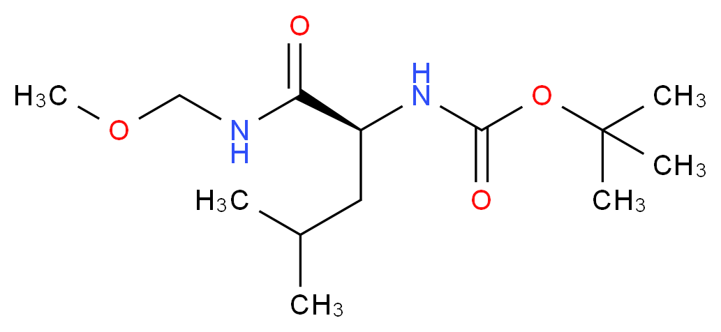 (S)-tert-Butyl (1-((MethoxyMethyl)aMino)-4-Methyl-1-oxopentan-2-yl)carbaMate_分子结构_CAS_87694-50-6)