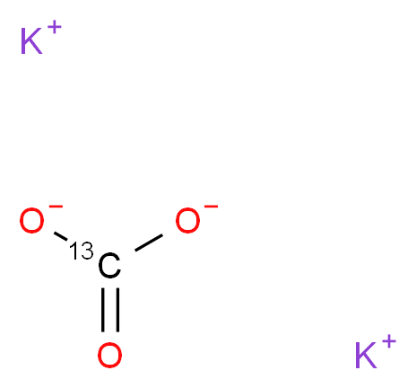 dipotassium (<sup>1</sup><sup>3</sup>C)carbonate_分子结构_CAS_122570-45-0