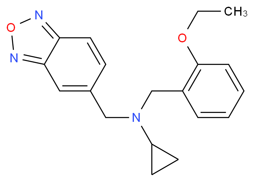 (2,1,3-benzoxadiazol-5-ylmethyl)cyclopropyl(2-ethoxybenzyl)amine_分子结构_CAS_)