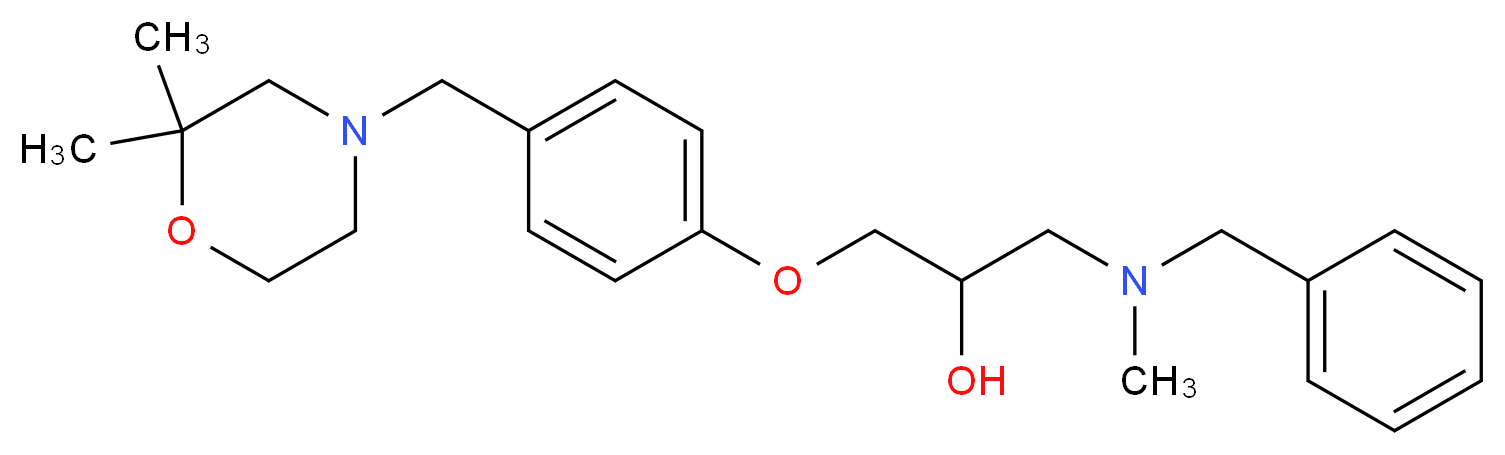 1-[benzyl(methyl)amino]-3-{4-[(2,2-dimethylmorpholin-4-yl)methyl]phenoxy}propan-2-ol_分子结构_CAS_)