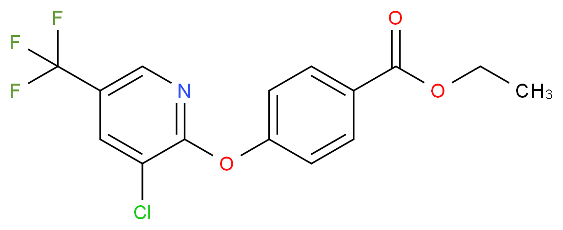 3-Chloro-2-[4-(ethoxycarbonyl)phenoxy]-5-(trifluoromethyl)pyridine_分子结构_CAS_105626-86-6)