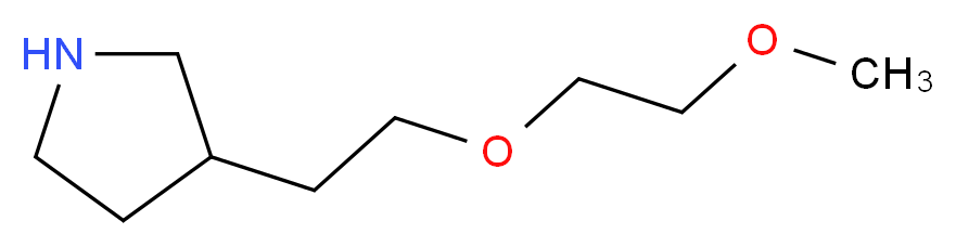3-[2-(2-Methoxyethoxy)ethyl]pyrrolidine_分子结构_CAS_)