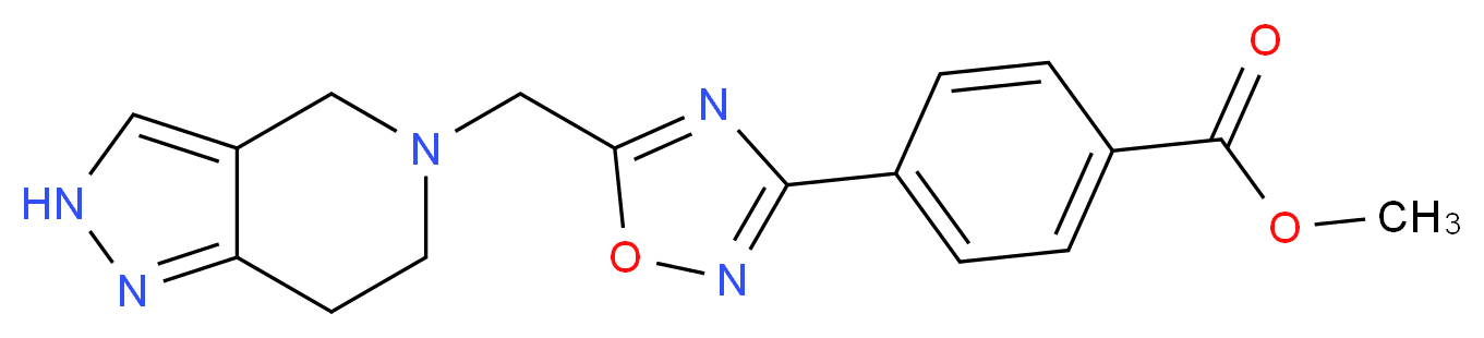 methyl 4-[5-(2,4,6,7-tetrahydro-5H-pyrazolo[4,3-c]pyridin-5-ylmethyl)-1,2,4-oxadiazol-3-yl]benzoate_分子结构_CAS_)