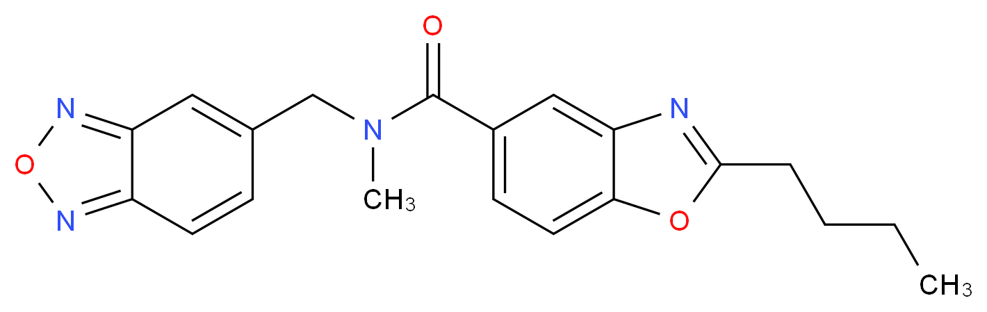 N-(2,1,3-benzoxadiazol-5-ylmethyl)-2-butyl-N-methyl-1,3-benzoxazole-5-carboxamide_分子结构_CAS_)
