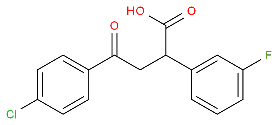 4-(4-Chlorophenyl)-2-(3-fluorophenyl)-4-oxobutanoic acid_分子结构_CAS_)