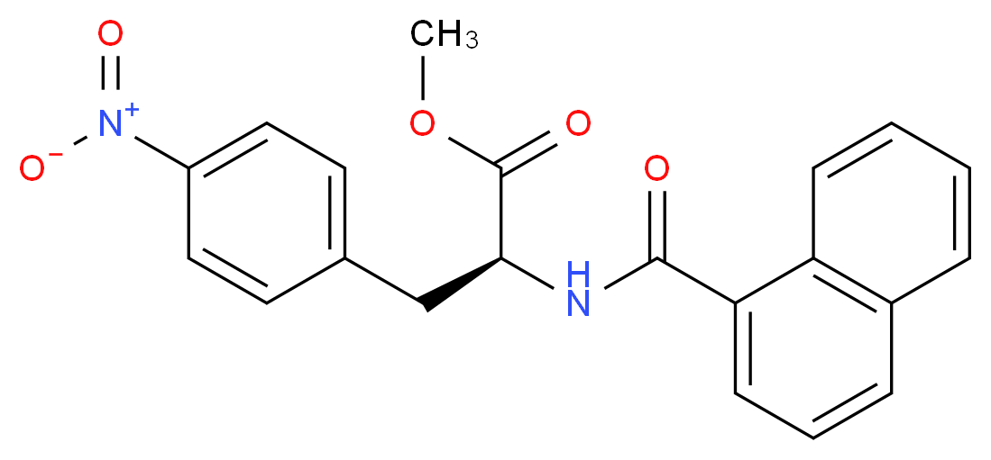 methyl (2S)-2-(naphthalen-1-ylformamido)-3-(4-nitrophenyl)propanoate_分子结构_CAS_247580-43-4