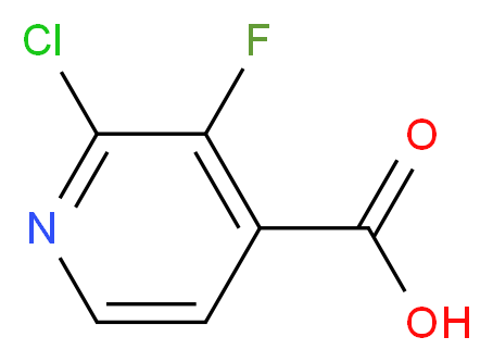 2-氯-3-氟吡啶-4-羧酸_分子结构_CAS_628691-93-0)