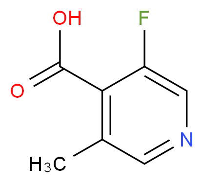 3-fluoro-5-methylpyridine-4-carboxylic acid_分子结构_CAS_1211578-10-7