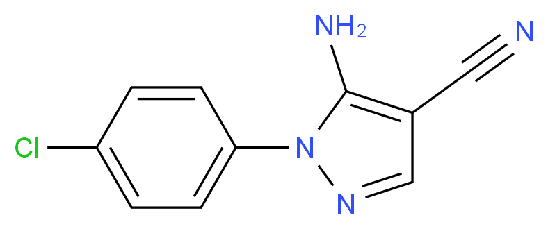 5-氨基-1-(4-氯苯基)-1H-吡唑-4-甲腈_分子结构_CAS_51516-67-7)