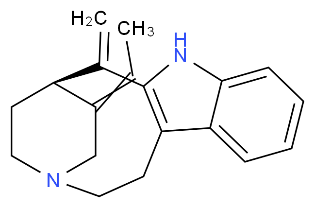 (1R)-16-ethylidene-2-methylidene-4,14-diazatetracyclo[12.2.2.0<sup>3</sup>,<sup>1</sup><sup>1</sup>.0<sup>5</sup>,<sup>1</sup><sup>0</sup>]octadeca-3(11),5,7,9-tetraene_分子结构_CAS_84638-28-8