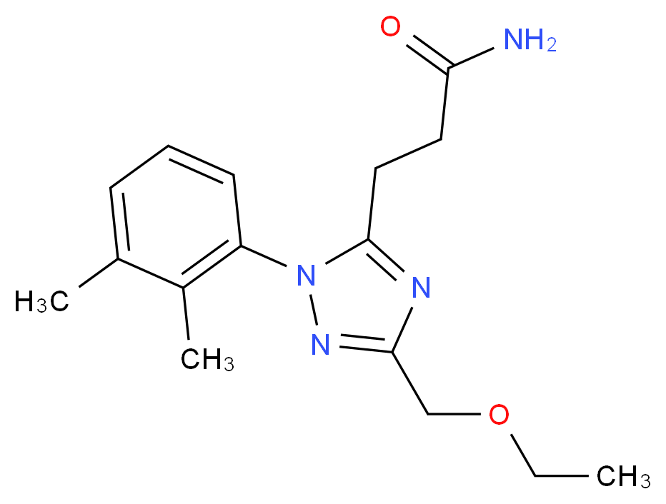 3-[1-(2,3-dimethylphenyl)-3-(ethoxymethyl)-1H-1,2,4-triazol-5-yl]propanamide_分子结构_CAS_)