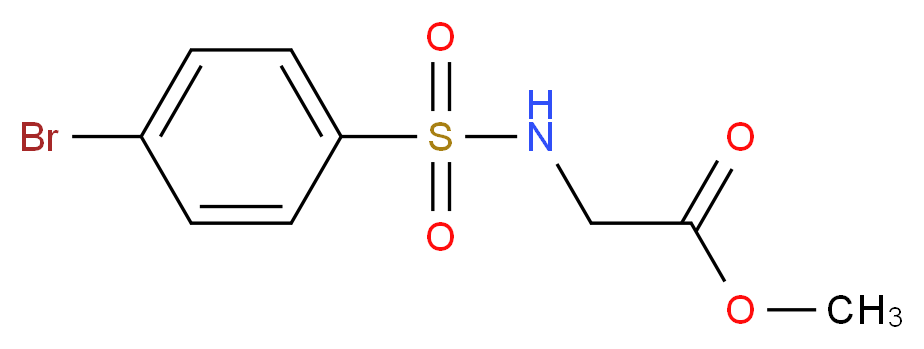 methyl 2-[(4-bromobenzene)sulfonamido]acetate_分子结构_CAS_)