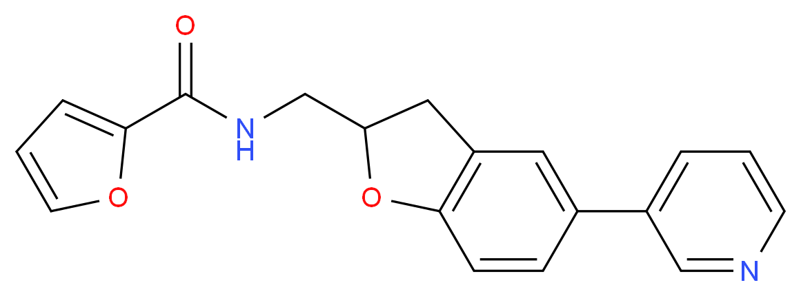 N-{[5-(3-pyridinyl)-2,3-dihydro-1-benzofuran-2-yl]methyl}-2-furamide_分子结构_CAS_)