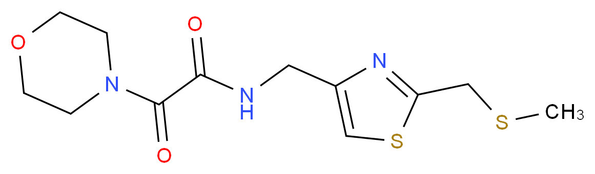 N-({2-[(methylthio)methyl]-1,3-thiazol-4-yl}methyl)-2-morpholin-4-yl-2-oxoacetamide_分子结构_CAS_)