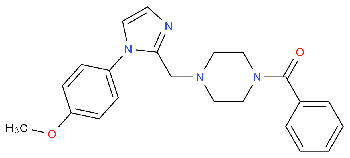 1-benzoyl-4-{[1-(4-methoxyphenyl)-1H-imidazol-2-yl]methyl}piperazine_分子结构_CAS_)