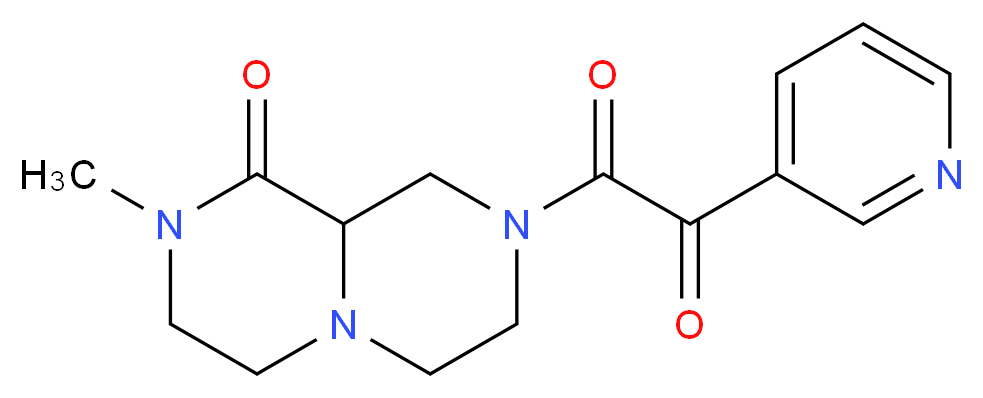 2-methyl-8-[oxo(pyridin-3-yl)acetyl]hexahydro-2H-pyrazino[1,2-a]pyrazin-1(6H)-one_分子结构_CAS_)