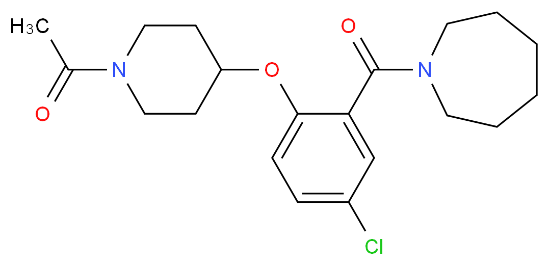 1-{2-[(1-acetyl-4-piperidinyl)oxy]-5-chlorobenzoyl}azepane_分子结构_CAS_)