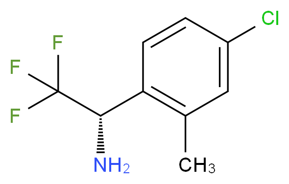(S)-1-(4-CHLORO-2-METHYL-PHENYL)-2,2,2-TRIFLUORO-ETHYLAMINE_分子结构_CAS_)