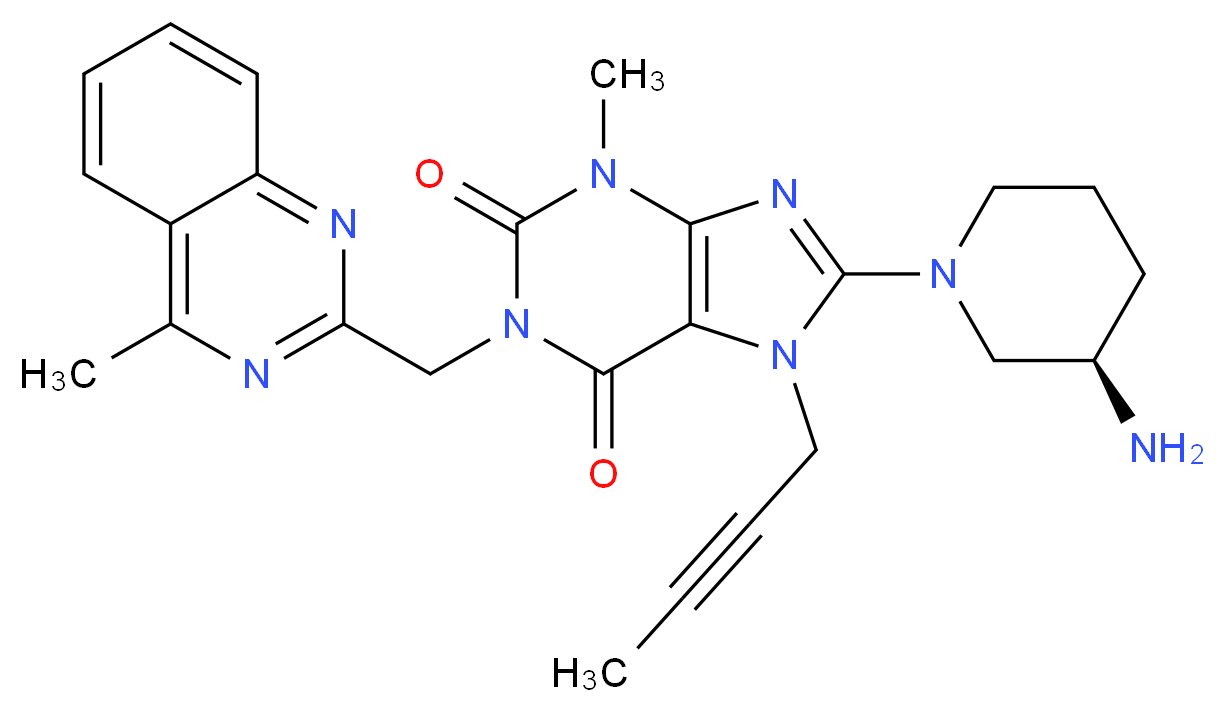 利拉利汀_分子结构_CAS_668270-12-0)