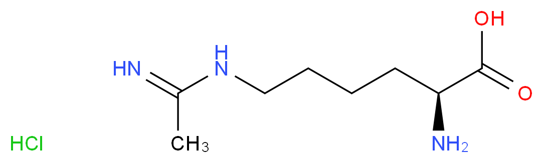 L-N6-(1-Iminoethyl)lysine dihydrochloride_分子结构_CAS_159190-45-1)