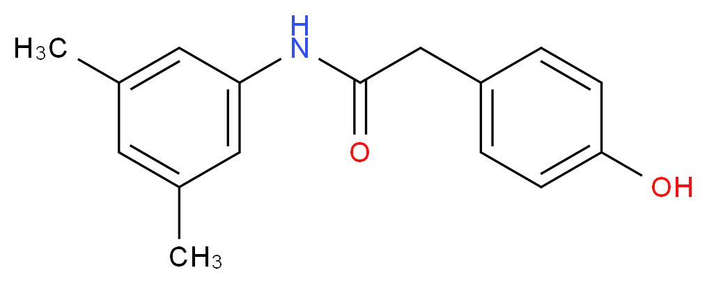 N-(3,5-dimethylphenyl)-2-(4-hydroxyphenyl)acetamide_分子结构_CAS_131179-77-6