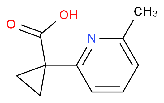 1-(6-methylpyridin-2-yl)cyclopropane-1-carboxylic acid_分子结构_CAS_1060806-13-4