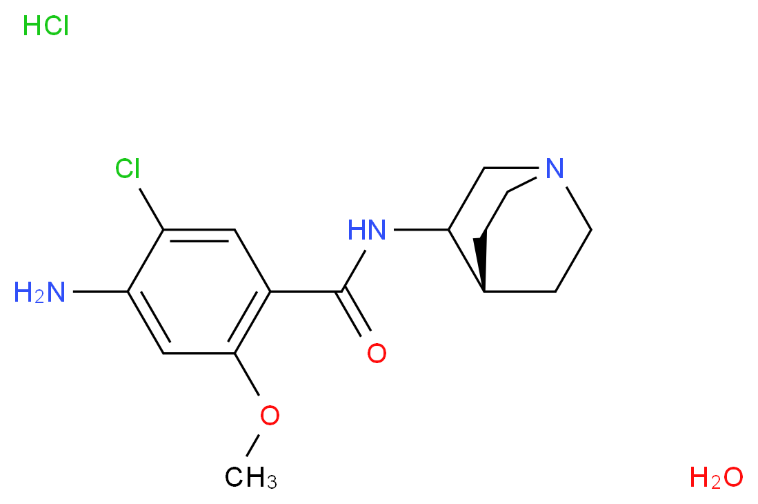 Zacopride hydrochloride hydrate_分子结构_CAS_101303-98-4(anhydrous))