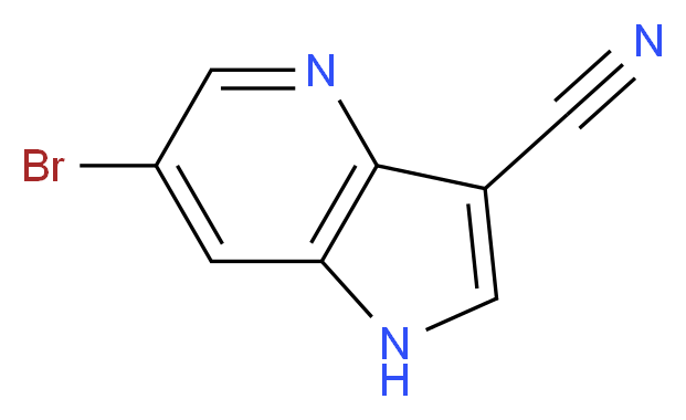 6-bromo-1H-pyrrolo[3,2-b]pyridine-3-carbonitrile_分子结构_CAS_1260386-78-4