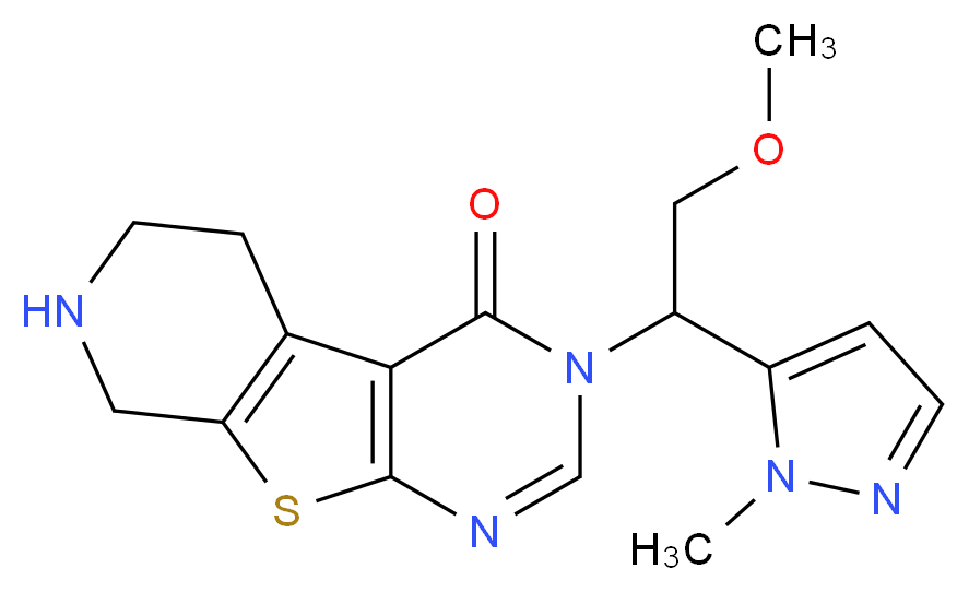 3-[2-methoxy-1-(1-methyl-1H-pyrazol-5-yl)ethyl]-5,6,7,8-tetrahydropyrido[4',3':4,5]thieno[2,3-d]pyrimidin-4(3H)-one_分子结构_CAS_)
