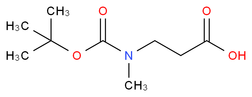 N-Boc-3-(Methylamino)propanoic acid_分子结构_CAS_124072-61-3)