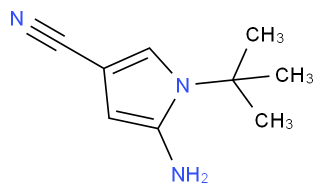 5-amino-1-tert-butyl-1H-pyrrole-3-carbonitrile_分子结构_CAS_269726-49-0