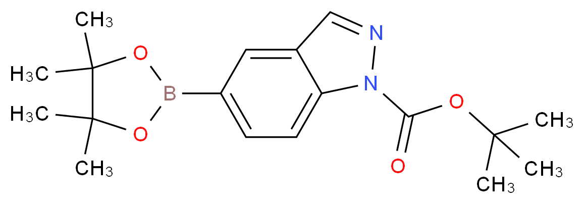 tert-butyl 5-(4,4,5,5-tetramethyl-1,3,2-dioxaborolan-2-yl)-1H-indazole-1-carboxylate_分子结构_CAS_864771-44-8)