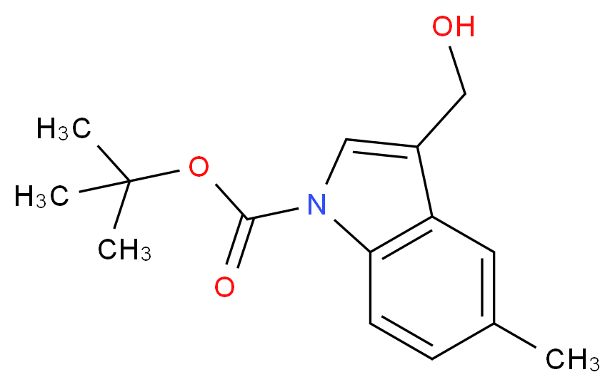 3-(Hydroxymethyl)-5-methyl-1H-indole, N-BOC protected 98%_分子结构_CAS_)