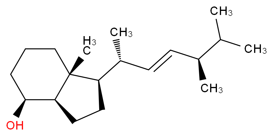 (1R,3aR,4S,7aR)-Octahydro-7a-methyl-1-[(1R,2E,4R)-1,4,5-trimethyl-2-hexen-1-yl]-1H-inden-4-ol_分子结构_CAS_55812-82-3)