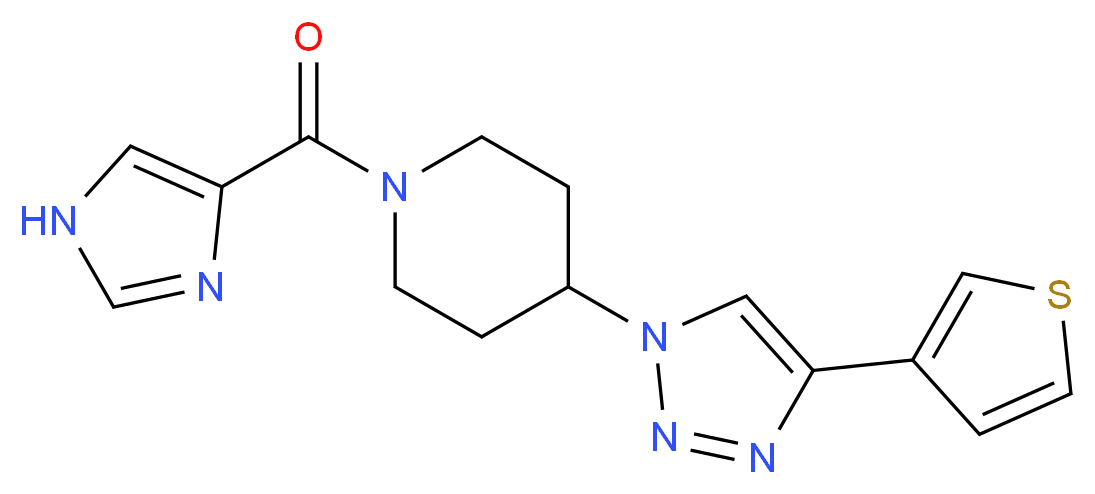 1-(1H-imidazol-4-ylcarbonyl)-4-[4-(3-thienyl)-1H-1,2,3-triazol-1-yl]piperidine_分子结构_CAS_)