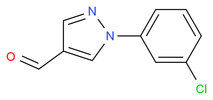 1-(3-chlorophenyl)-1H-pyrazole-4-carbaldehyde_分子结构_CAS_400877-26-1