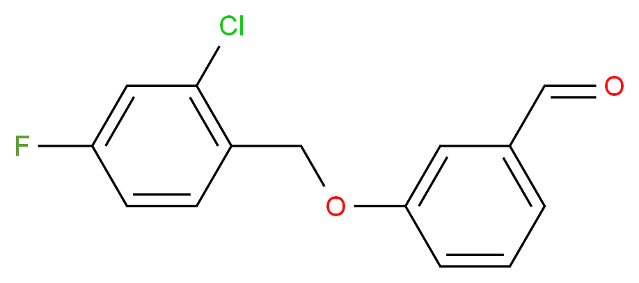 3-[(2-Chloro-4-fluorobenzyl)oxy]benzaldehyde_分子结构_CAS_)