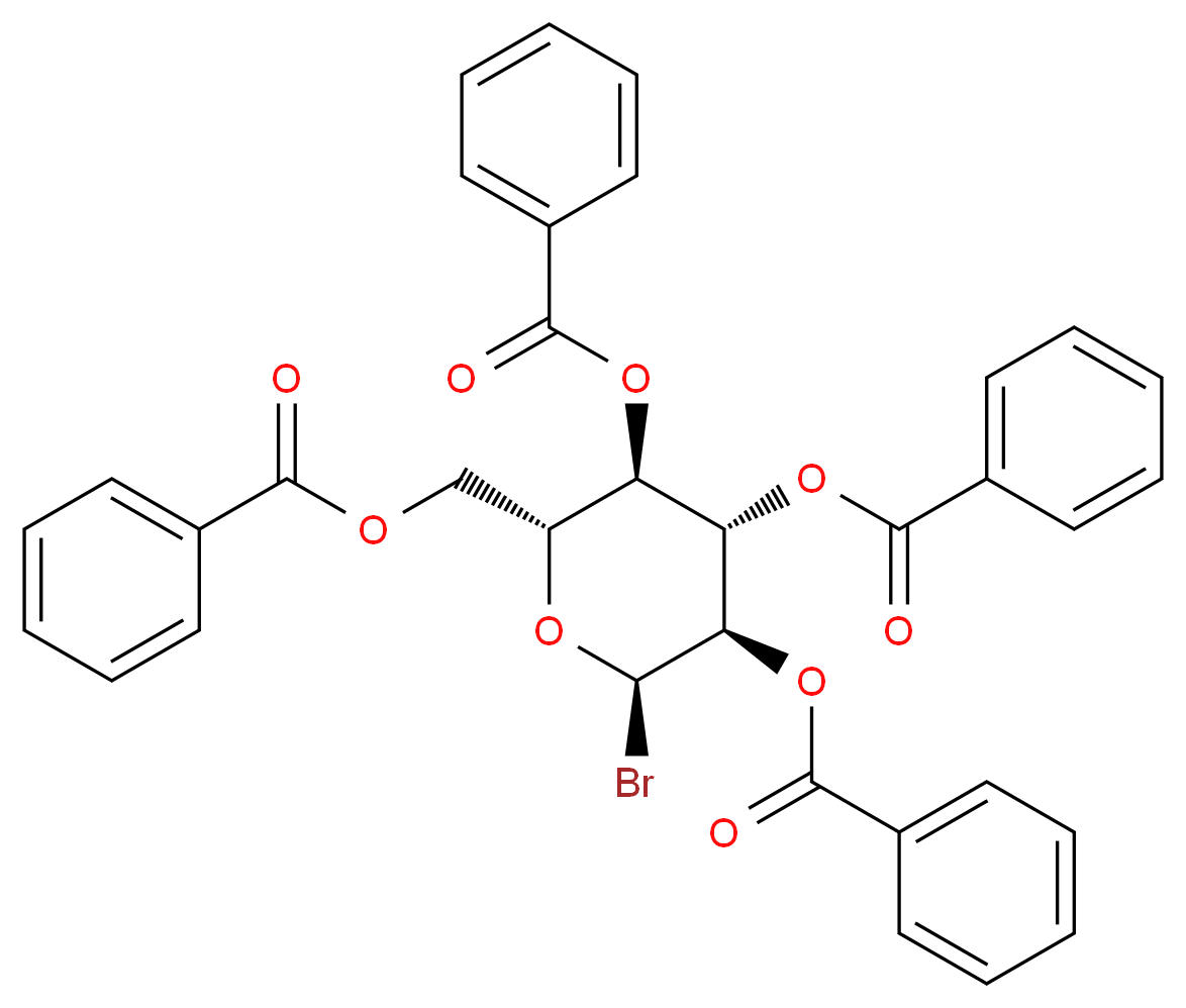 [(2R,3R,4S,5R,6R)-3,4,5-tris(benzoyloxy)-6-bromooxan-2-yl]methyl benzoate_分子结构_CAS_14218-11-2