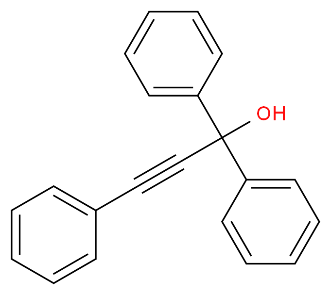 1,1,3-三苯基炔丙基醇_分子结构_CAS_1522-13-0)