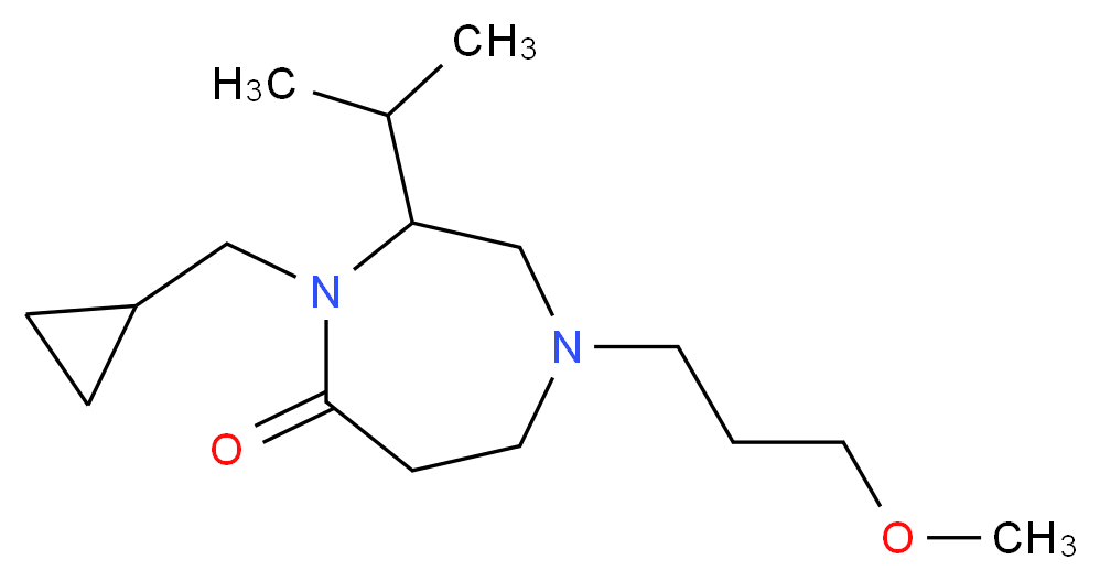 4-(cyclopropylmethyl)-3-isopropyl-1-(3-methoxypropyl)-1,4-diazepan-5-one_分子结构_CAS_)