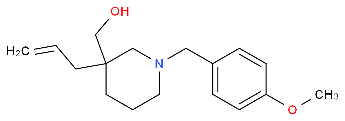 [3-allyl-1-(4-methoxybenzyl)-3-piperidinyl]methanol_分子结构_CAS_)