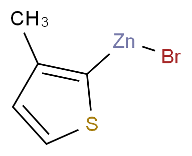 3-甲基-2-噻吩基溴化锌 溶液_分子结构_CAS_312693-45-1)