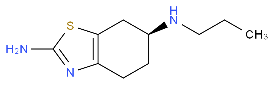 (6S)-6-N-propyl-4,5,6,7-tetrahydro-1,3-benzothiazole-2,6-diamine_分子结构_CAS_104632-25-9