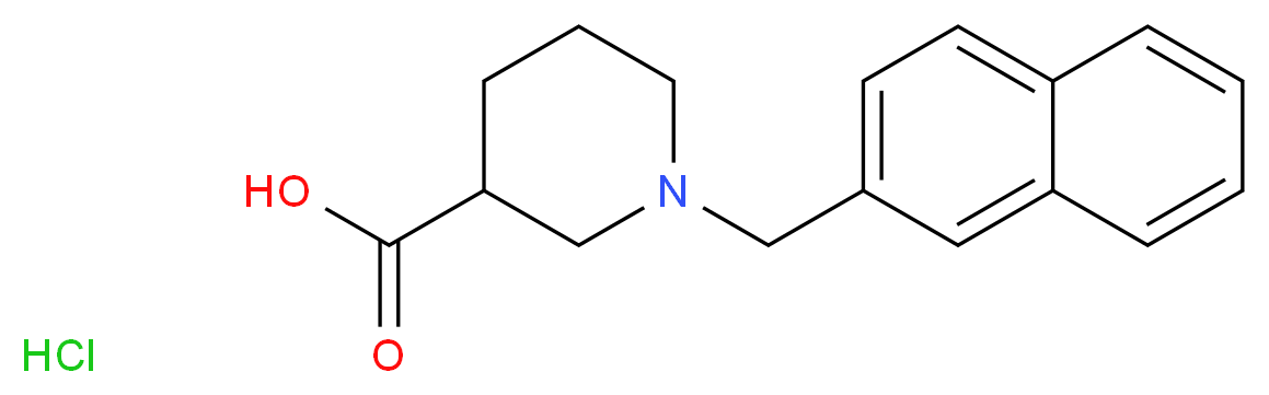 1-(2-Naphthylmethyl)piperidine-3-carboxylic acid hydrochloride_分子结构_CAS_)