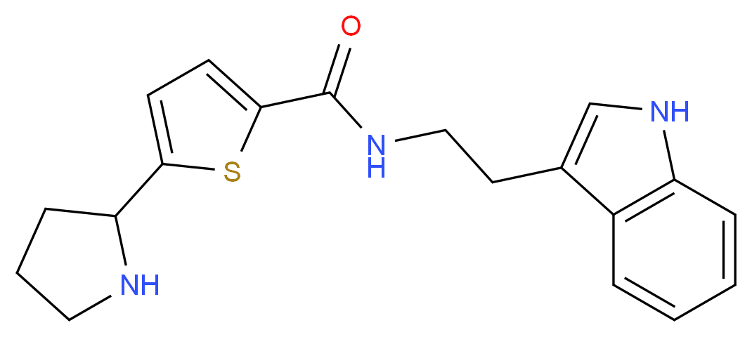 N-[2-(1H-indol-3-yl)ethyl]-5-(2-pyrrolidinyl)-2-thiophenecarboxamide_分子结构_CAS_)