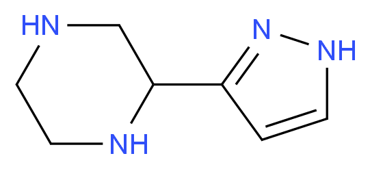 2-(1H-Pyrazol-3-yl)piperazine 95+%_分子结构_CAS_)