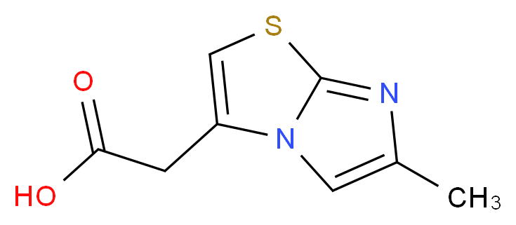 (6-methylimidazo[2,1-b][1,3]thiazol-3-yl)acetic acid_分子结构_CAS_68347-90-0)