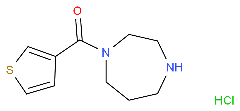 1-[(thiophen-3-yl)carbonyl]-1,4-diazepane hydrochloride_分子结构_CAS_)