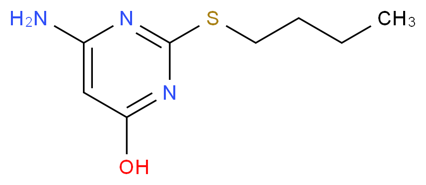 6-amino-2-(butylsulfanyl)pyrimidin-4-ol_分子结构_CAS_57939-39-6